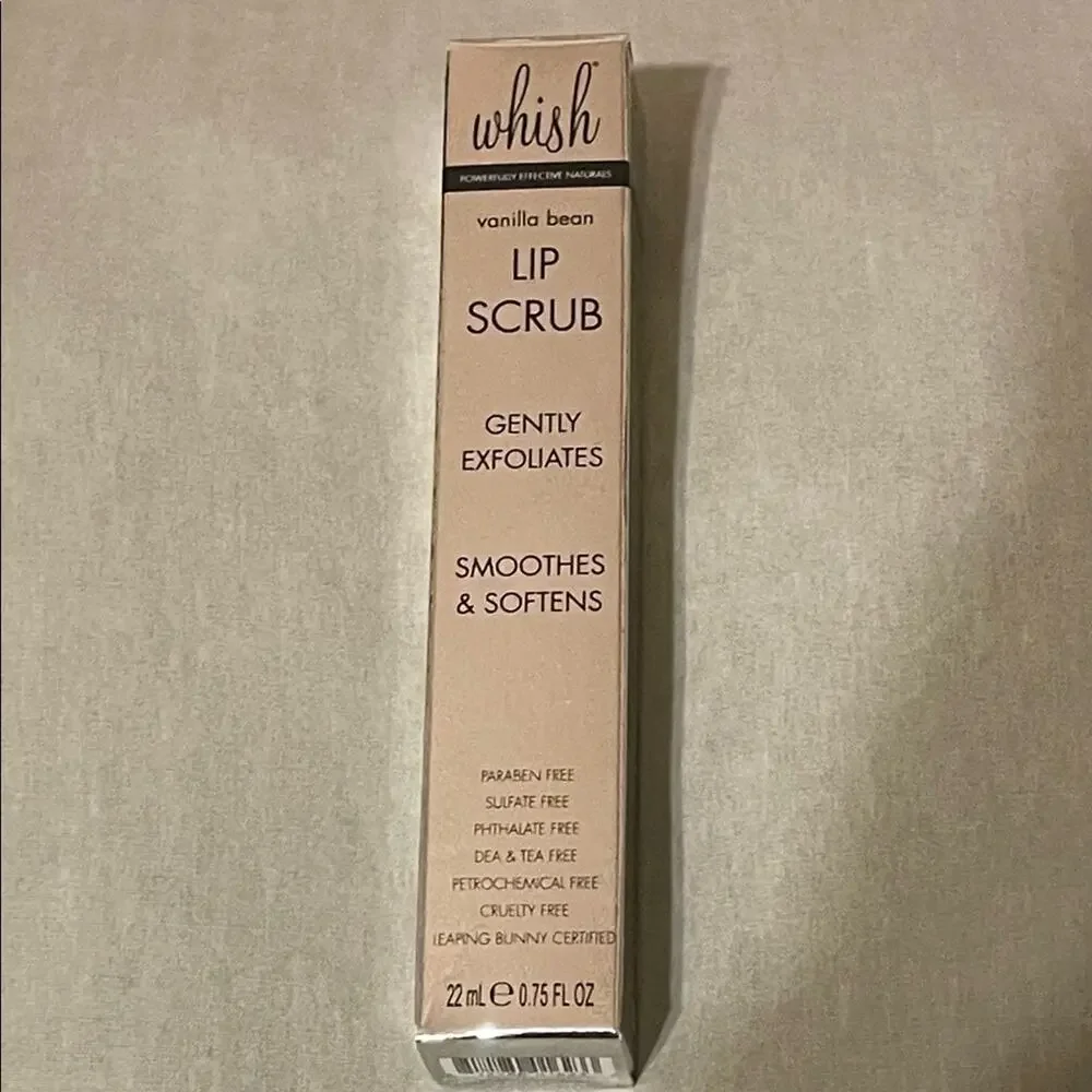 Whish Lip Scrub Vanilla Bean .74 Oz  new‎ in box